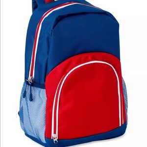 Wonder Nation Blue/Red Backpack Padded Adjustable Straps Net Pockets On Side NWT